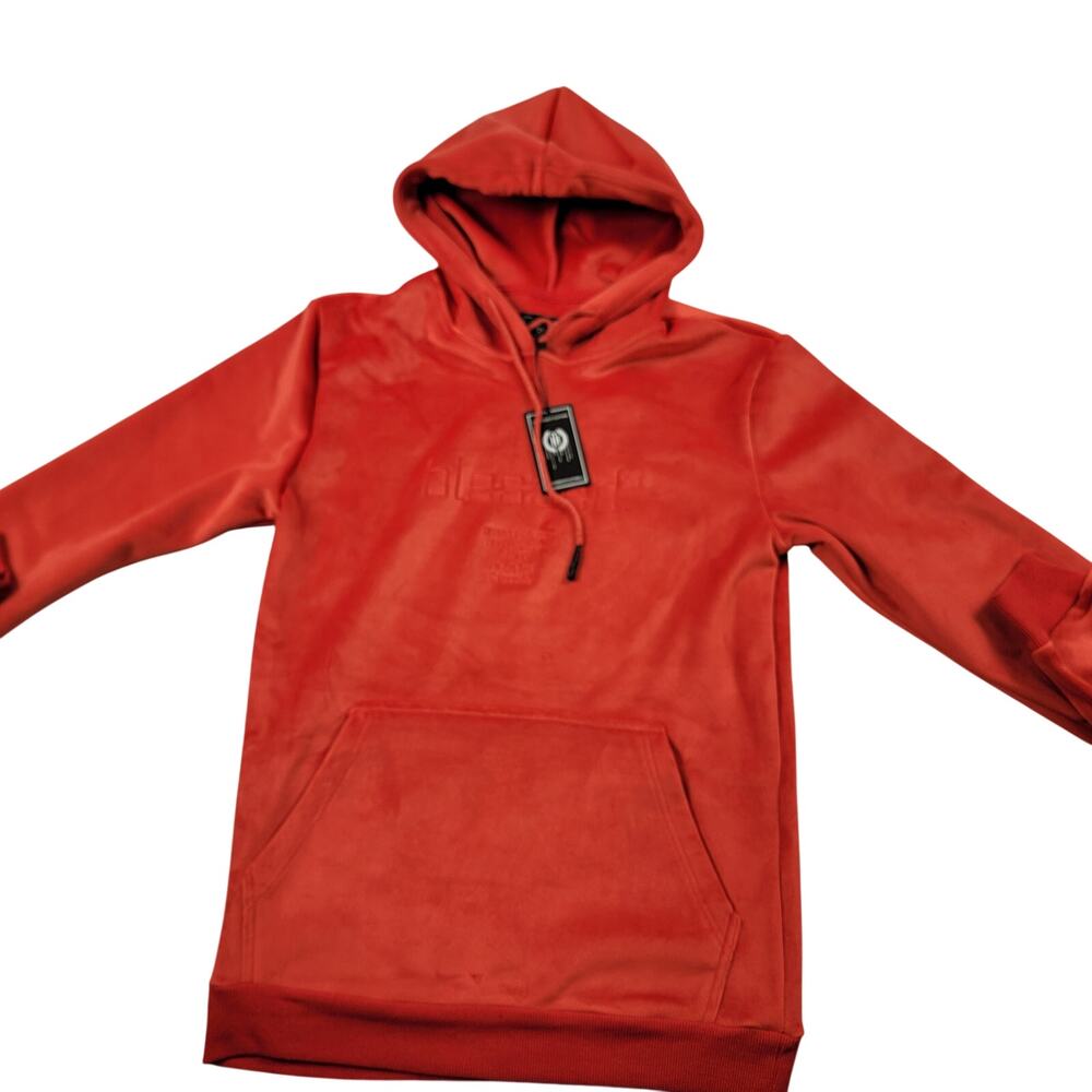 The Hideout Clothing Blessed Rich Essence Hoodie Mens Small Red NWT Ltd 350 Made